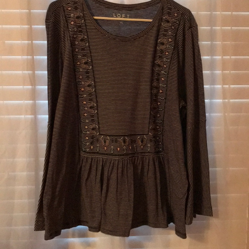 Loft brand striped top.